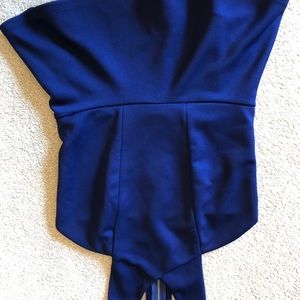 Express New Blue Sleeveless Peplum Tank Top Small